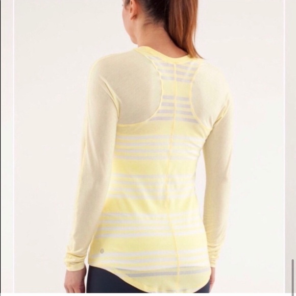 Lululemon Long Sleeve Shirt-Size 6 Yellow - Picture 2 of 12